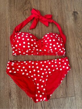 NipTuck -  Red Polka Dot Bikini Set